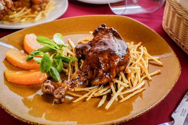 Duck confit with Pedro Ximénez sauce