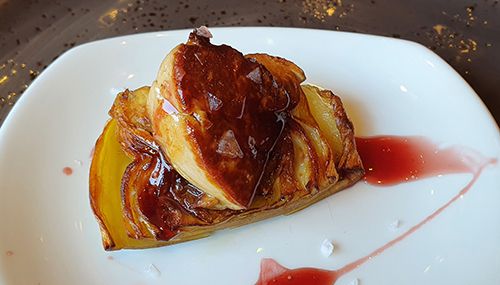 Alcachofas con foíe al Oporto