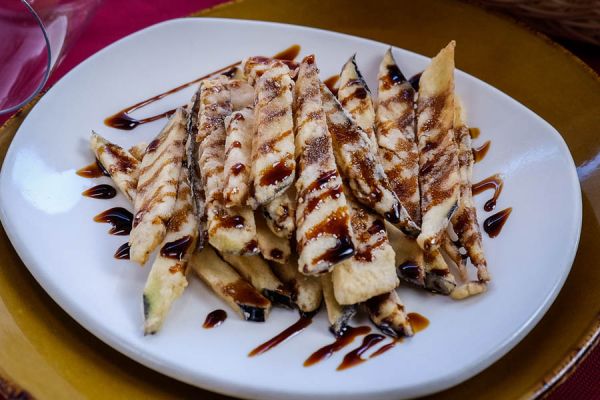 Aubergines au miel de canne à sucre